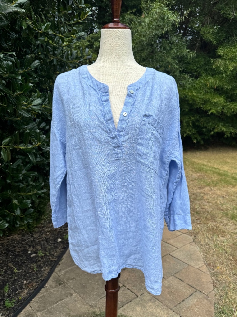 J Jill Pure Jill Linen Shirt - Light Blue - No Size (Measurements Given)